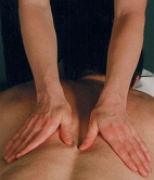 Photo of hands massaging client