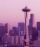  Photo of the Space Needle at sunset